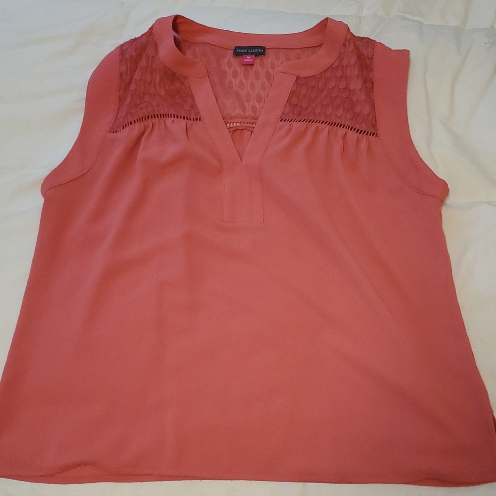 Coral Sleeveless Top